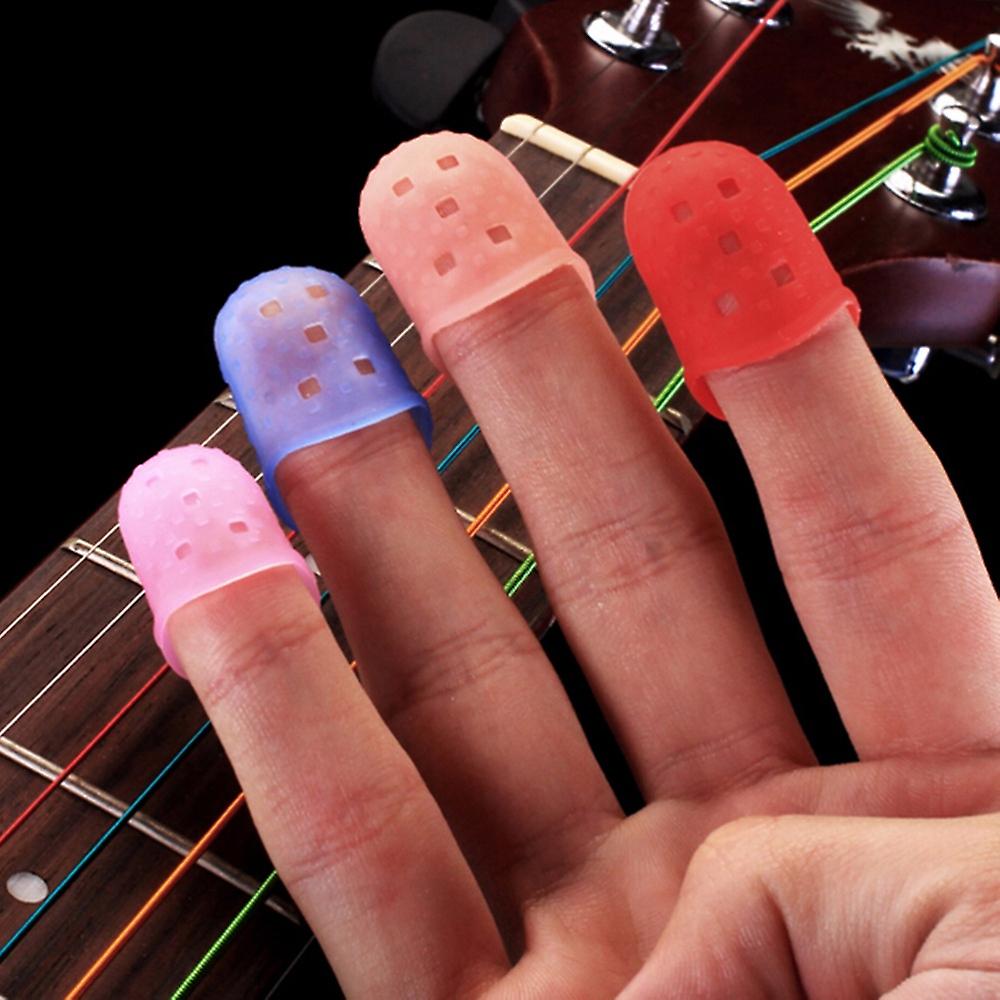 Born Pretty Silicone Finger Guards Guitar Fingertip Protectors For Ukulele Guitar S M L Random Color