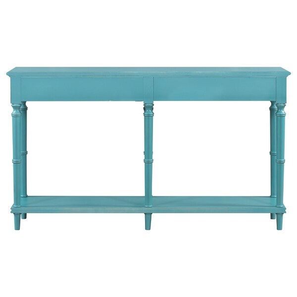 Console Table for Living Room with 4 Storage Drawers and 1 Shelf