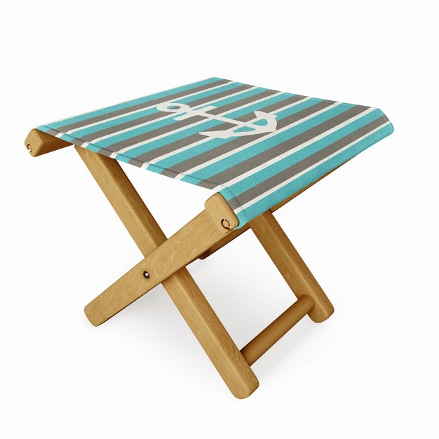 Bianca Green Anchor Folding Stool Deny Designs