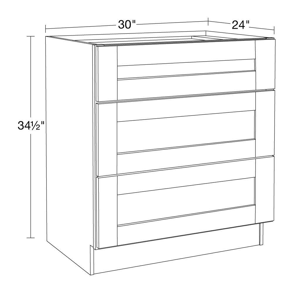 Home Decorators Collection 30 in. W x 34.5 in. D x 24 in. H Washington Vessel Blue Plywood Shaker Stock Assembled Base Kitchen Cabinet BCT30-WVB