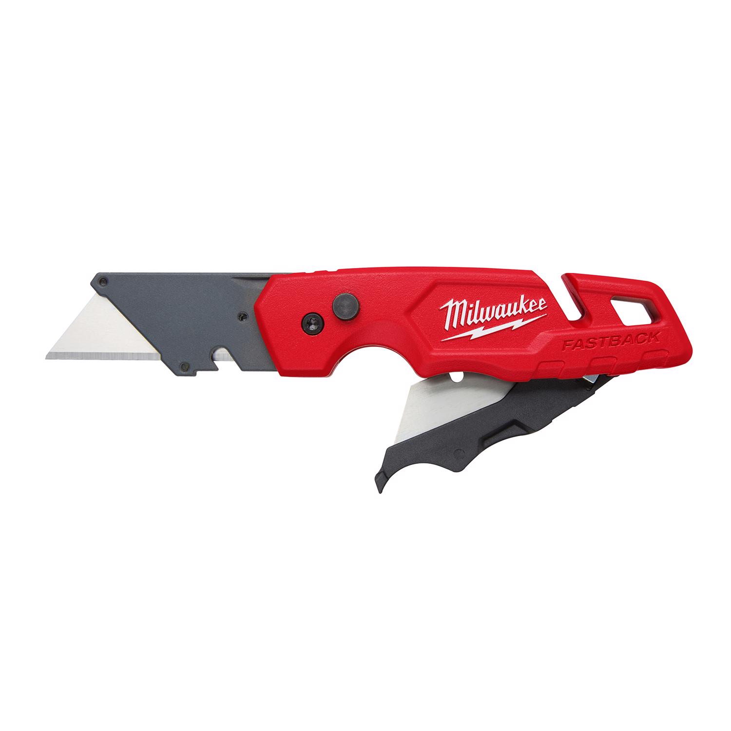 MW Fastback 6-3/4 in. Press and Flip Folding Utility Knife Red 1 pc