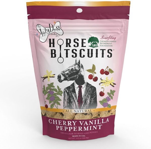 Lazy Dog Cookie Co Horse Bitscuits Cherry Vanilla Peppermint Horse Treat， 14-oz bag