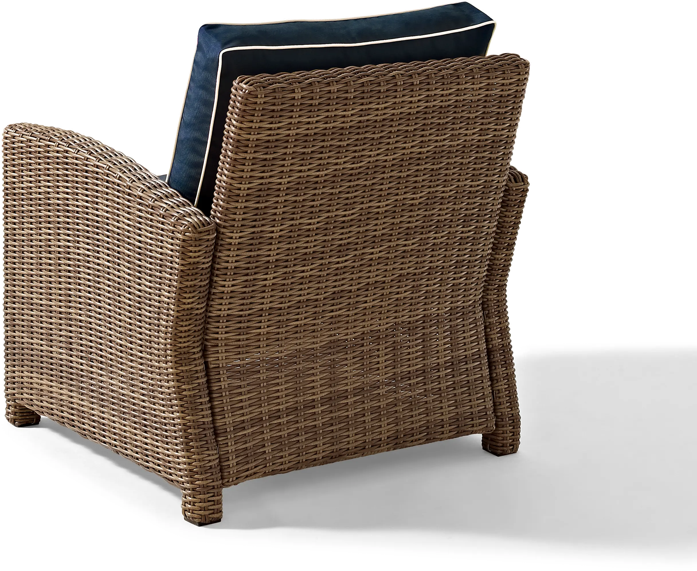 Bradenton Navy and Wicker Patio Armchair