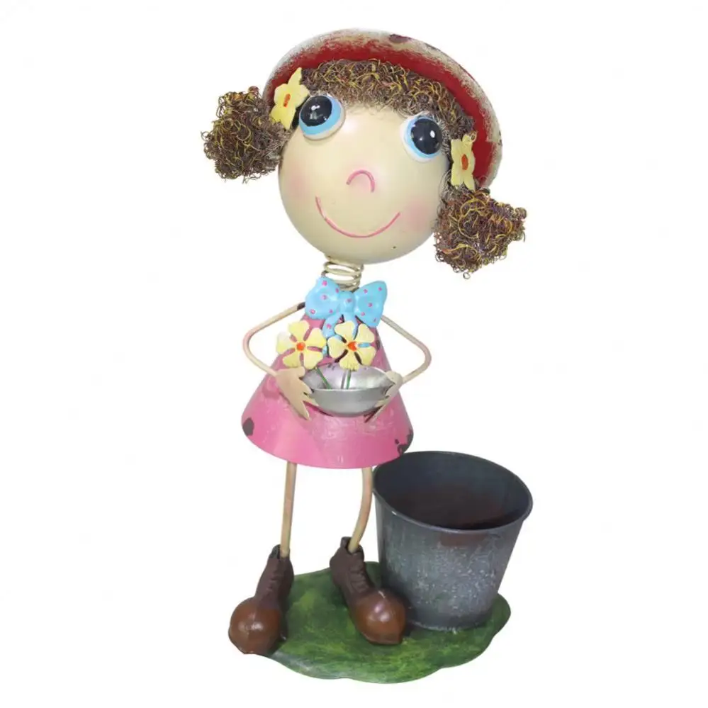 China Supplier metal doll garden with flower pot