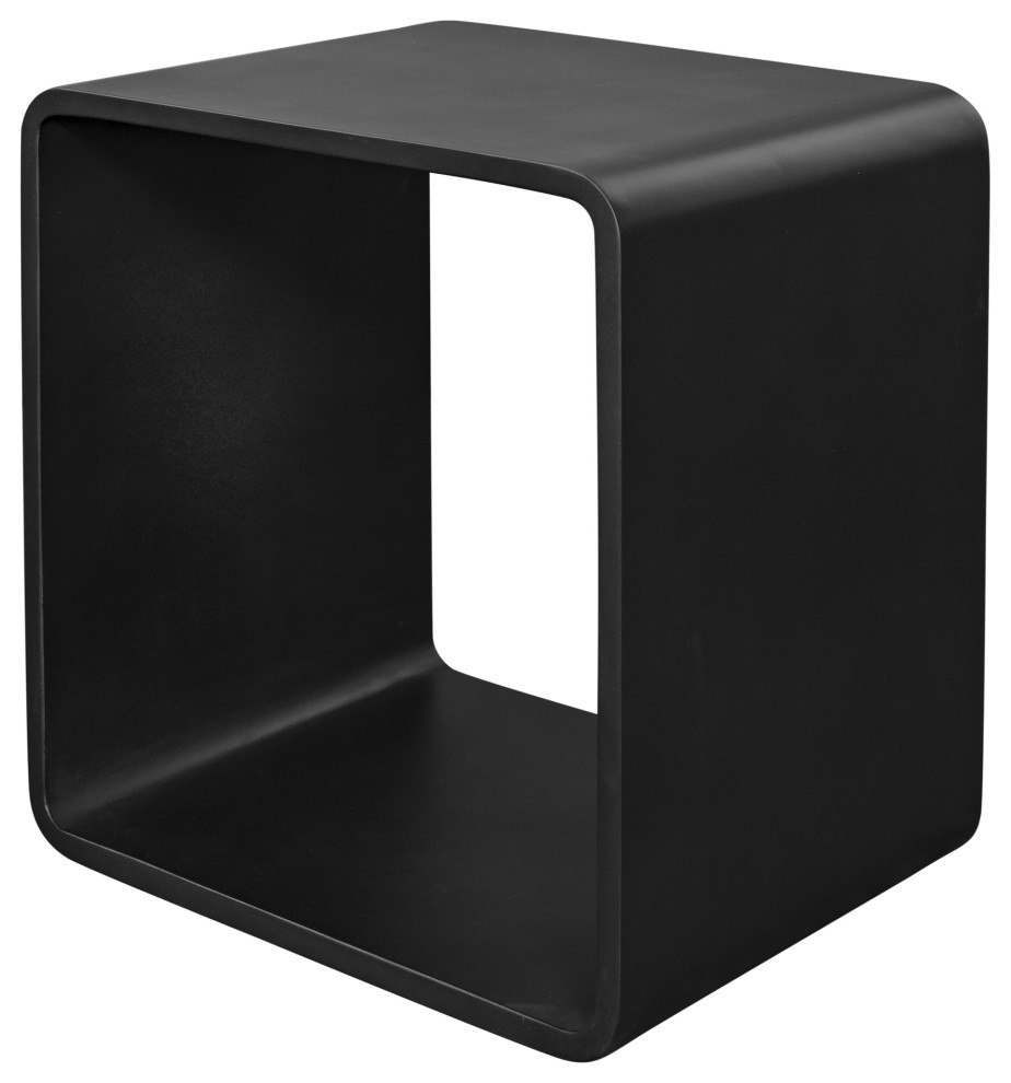 Cali Accent Cube  Black   Industrial   Side Tables And End Tables   by BisonOffice  Houzz