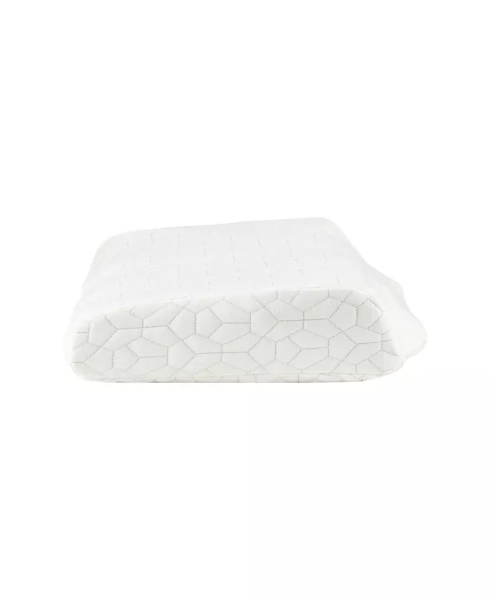 Sleep Philosophy Cooling Removable Rayon from Bamboo Cover Foam Pillow， Contour 22.5