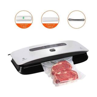 Sliver Food Vacuum Sealer Machine with Strong Suction Power Dry and Moist Mode Starter Kit Included Bos-CYD0-EEGG