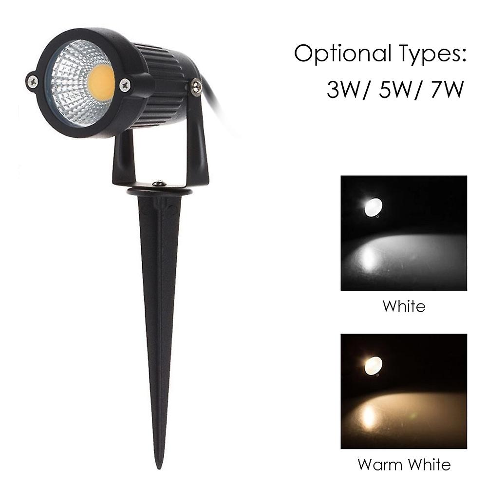 5w Cob Led Lawn Lamp Dc12v Outdoor Landscape Light Spot Light Ip65 Water Resistance For Garden Patio Yard Courtyard Path Warm White No.220601