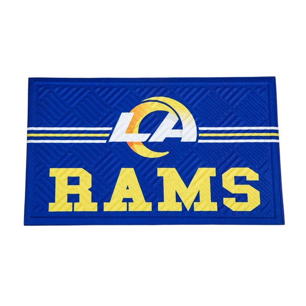 Embossed Mat Cross Hatch Los Angeles Rams