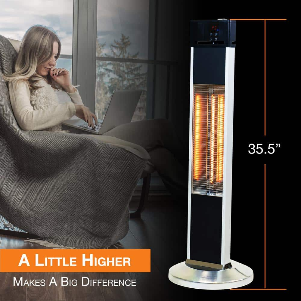 EdenBranch 1500-Watt Freestanding Carbon Fiber Patio Heater with Remote 141016