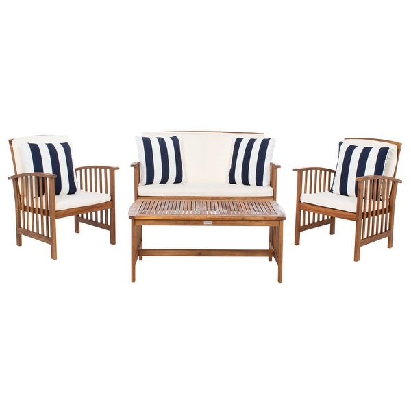 SAFAVIEH Outdoor Rocklin 4piece Conversation Patio Set