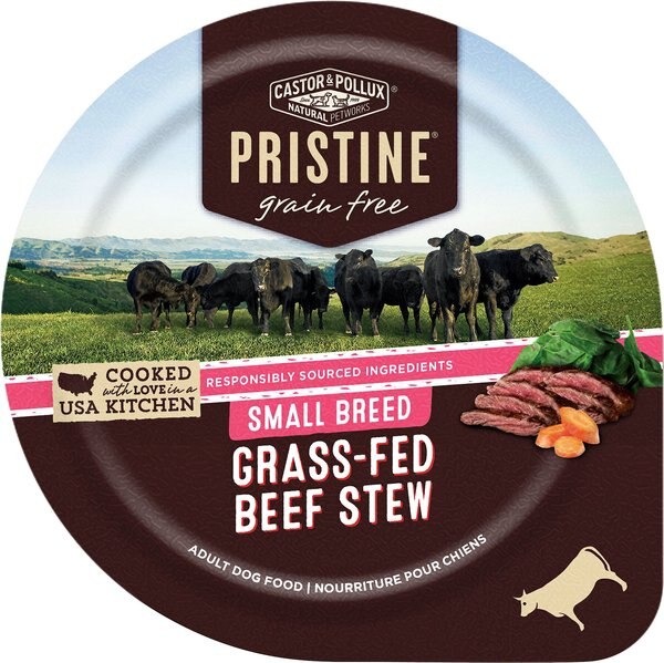 Castor and Pollux PRISTINE Grain-Free Small Breed Grass-Fed Beef Stew Canned Dog Food