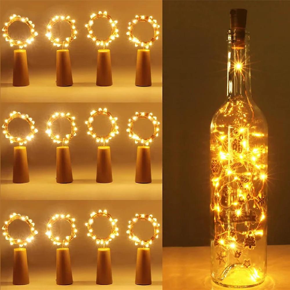 6-12 Wine Bottle Fairy Lights， Wine Cork Lights，christmas String Lights， 2m 20 Leds Battery String Light