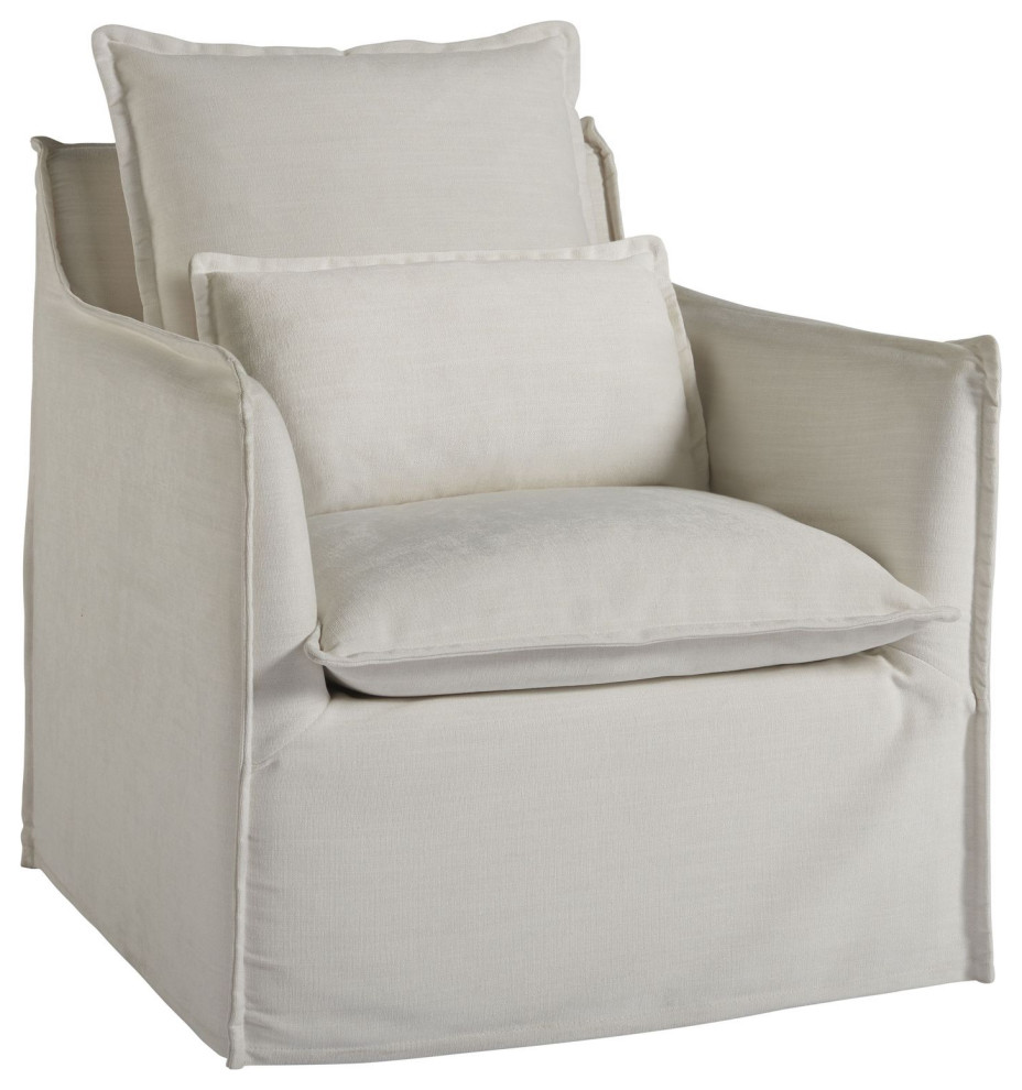 Universal Furniture Coastal Living Escape Siesta Swivel Chair  Snow   Transitional   Armchairs And Accent Chairs   by Unlimited Furniture Group  Houzz