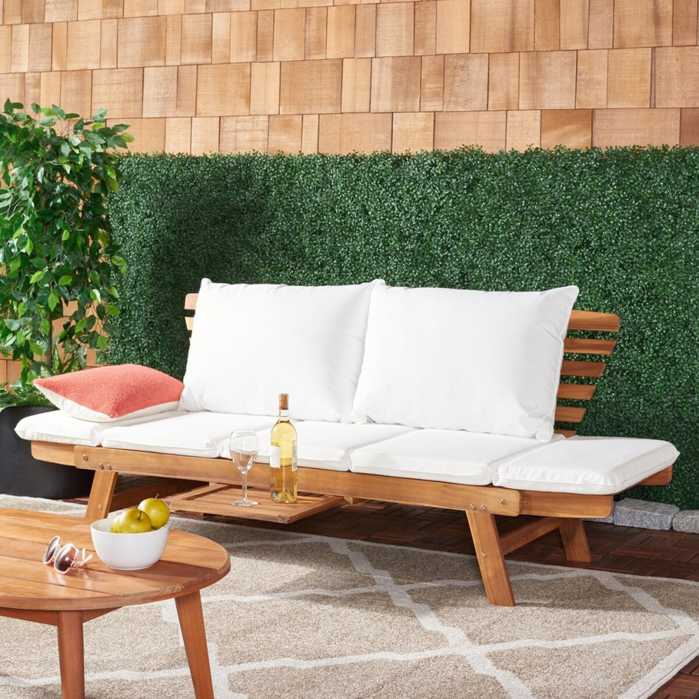 Safavieh Emely Outdoor Daybed   Transitional   Outdoor Chaise Lounges   by Safavieh  Houzz