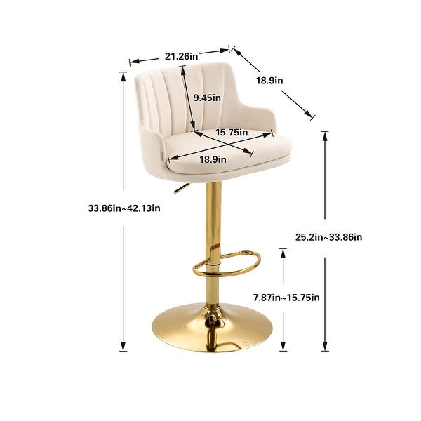 6-Color Bar Stools with Back and Footrest Counter Height