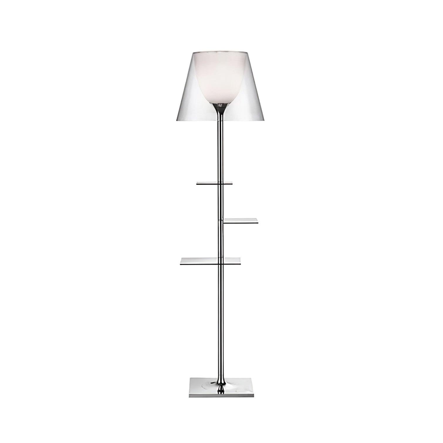 Chrome Prism Side Table Floor Lamp