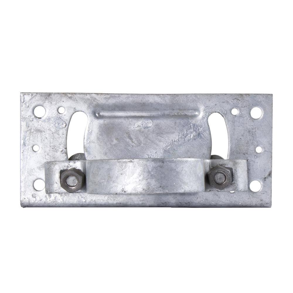 Everbilt Chain Link Fence Adjustable 2-38 in. Galvanized Steel Wood-Adaptor Clamp 328598EB