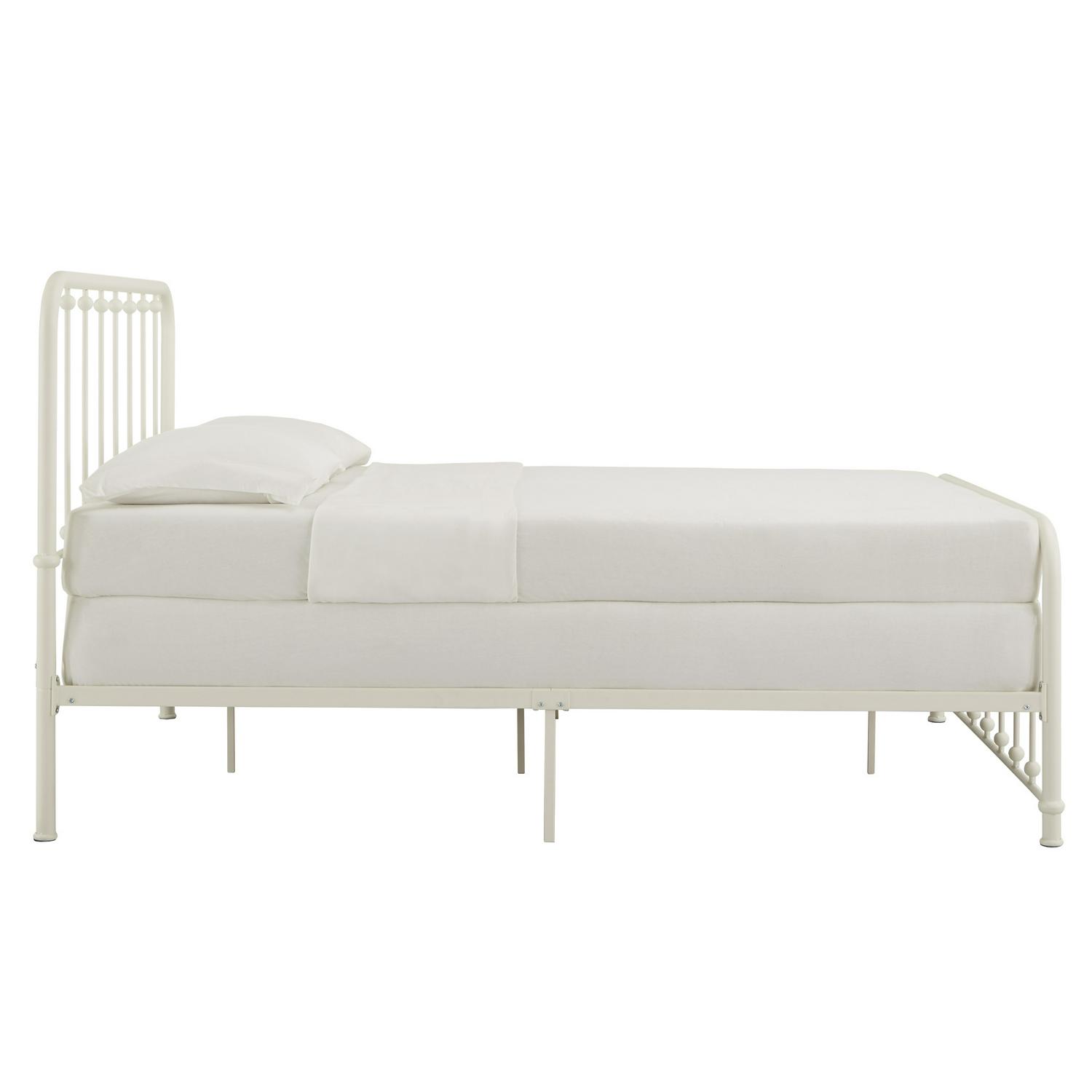 Weston Home Montgomery Spindle Metal Platform Full Bed， White