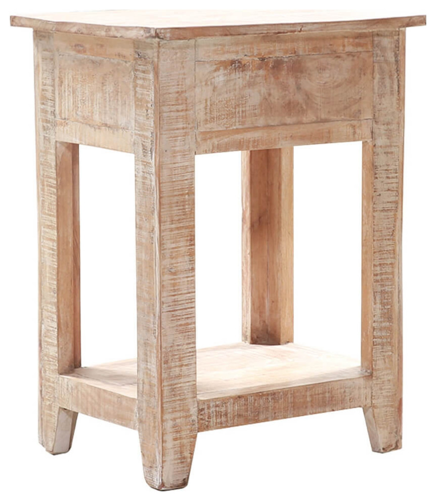 Bolsena Solid Wood 1 Drawer End Table   Rustic   Side Tables And End Tables   by Sierra Living Concepts Inc  Houzz