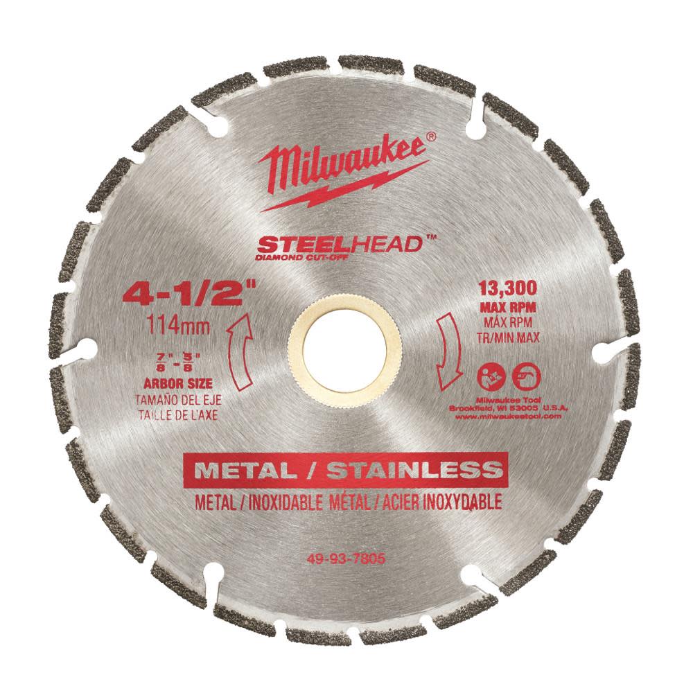 Milwaukee 4-1/2 In. STEELHEAD Diamond Cut-Off Blade 49-93-7805 from Milwaukee