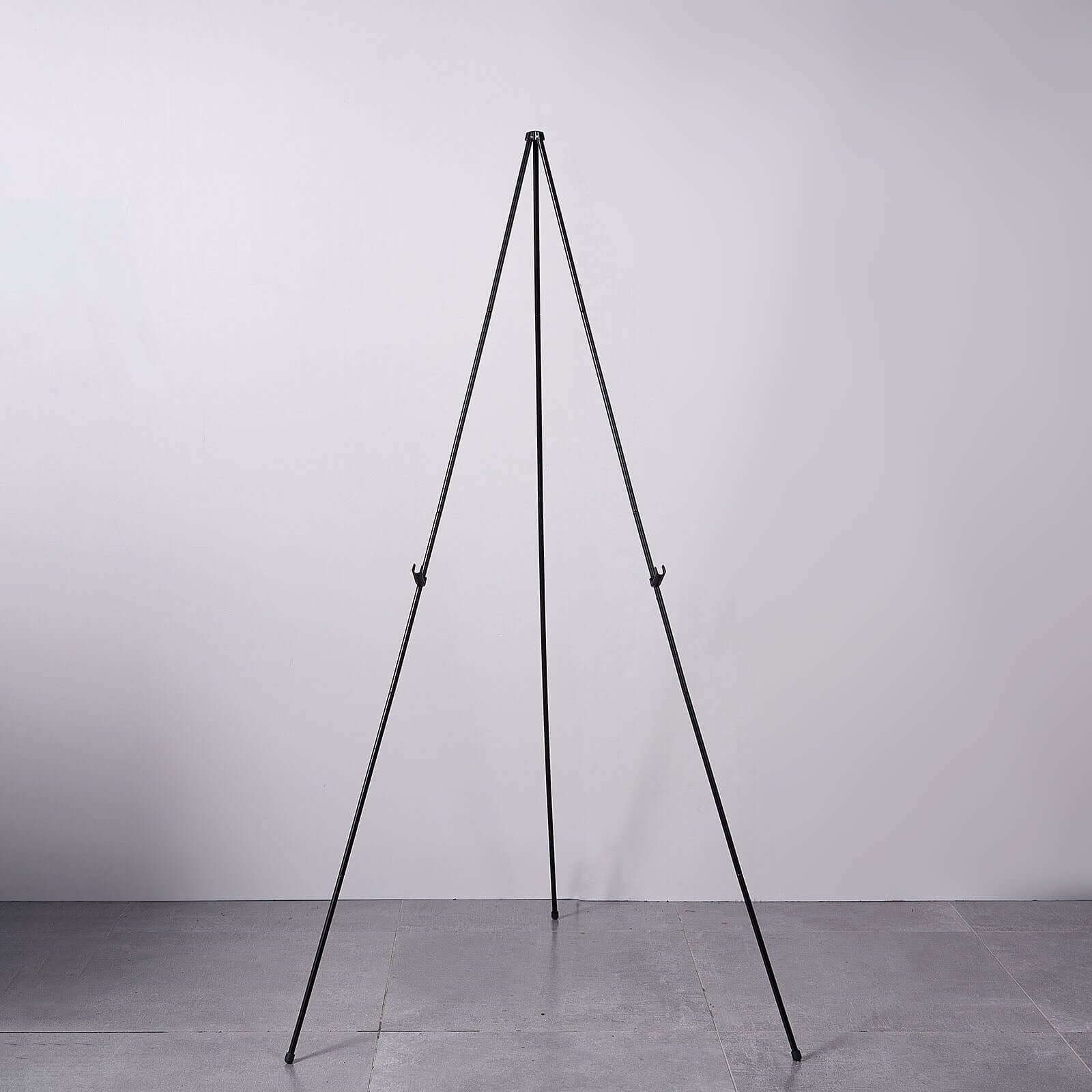 Black Metal Sign Holder Easel Stand, Collapsible Tripod Stand 65