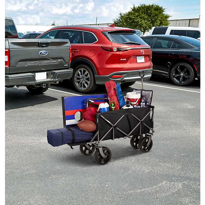 Academy Sports + Ooutdoors XL Folding Wagon with Tailgate and Strap