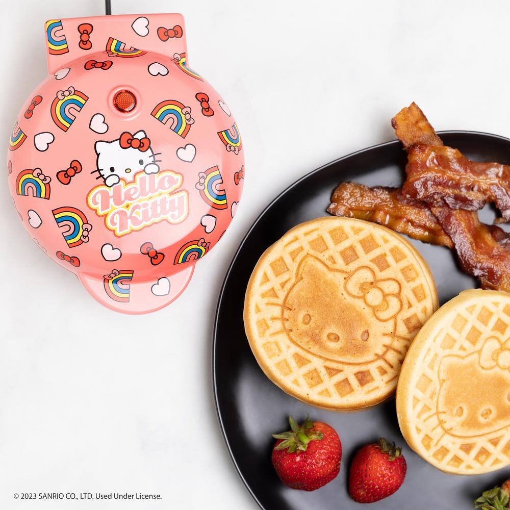 Uncanny Brands Pink Hello Kitty Mini American Waffle Maker WM3-KIT-HK1