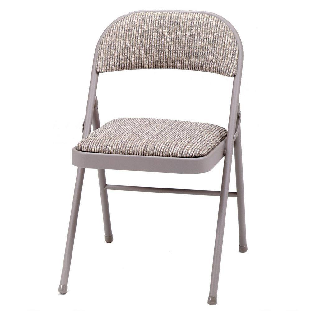 Gray Sudden Comfort Deluxe Metal Padded Folding Chair (4-Chairs) 037.25.3S4