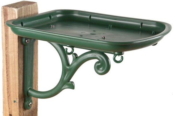 My Favorite Chicken Urban Garden Seed Tray Table Mountable Bird Feeder， Green