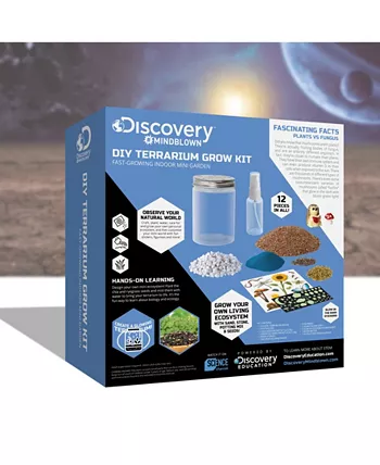 Discovery #MINDBLOWN Discovery Kids DIY Terrarium Grow Kit  Fast-Growing Indoor Mini Garden