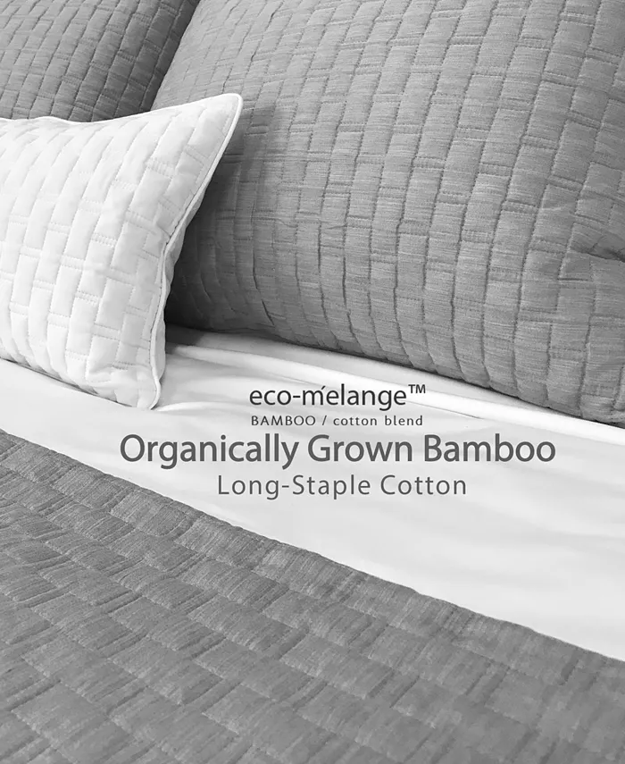 BedVoyage Melange Viscose from Bamboo Cotton Quilted Standard Shams 2pk