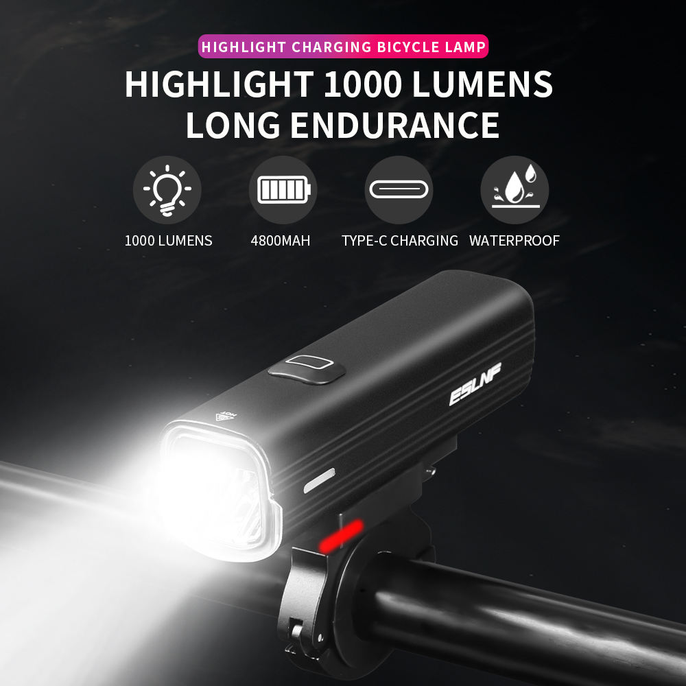 waterproof bicycle light usb charging  4800mah battery bike light 1000Lm cycle bicycle light