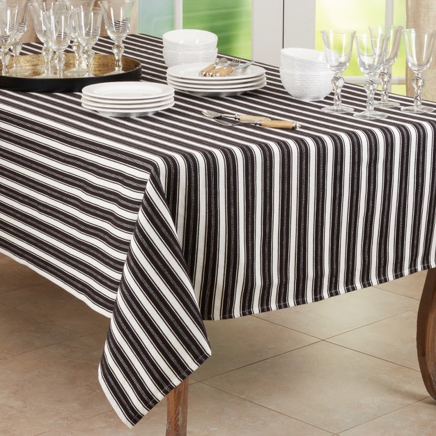 Saro Lifestyle Casual Tablecloth With Striped Design