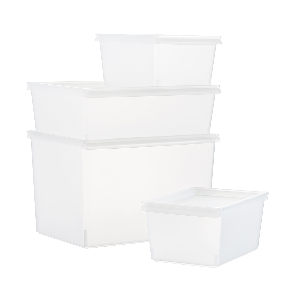 Plastic Stacking Bins with Lids