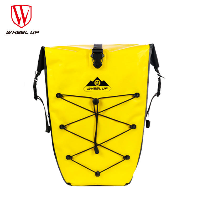 WHEEL UP PVC 25L Waterproof Cycling Rack Panniers Bicycle Travel Pannier Bag Bike Pannier Bags