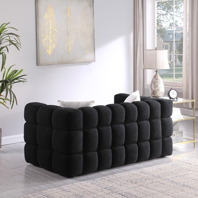 3 Seater Sofa and Loveseats Sets  Luxurious Boucle Marshmallow Styling Couch