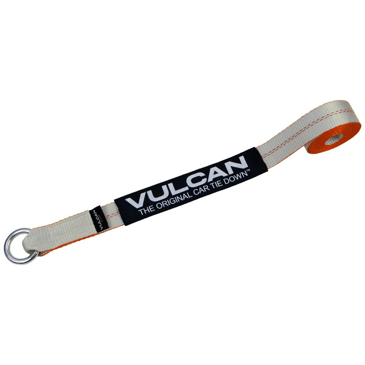 VULCAN Car Tie Down with Snap Hooks - Lasso Style - 2 Inch x 96 Inch - 4 Pack - Silver Series - 3,300 Pound Safe Working Load