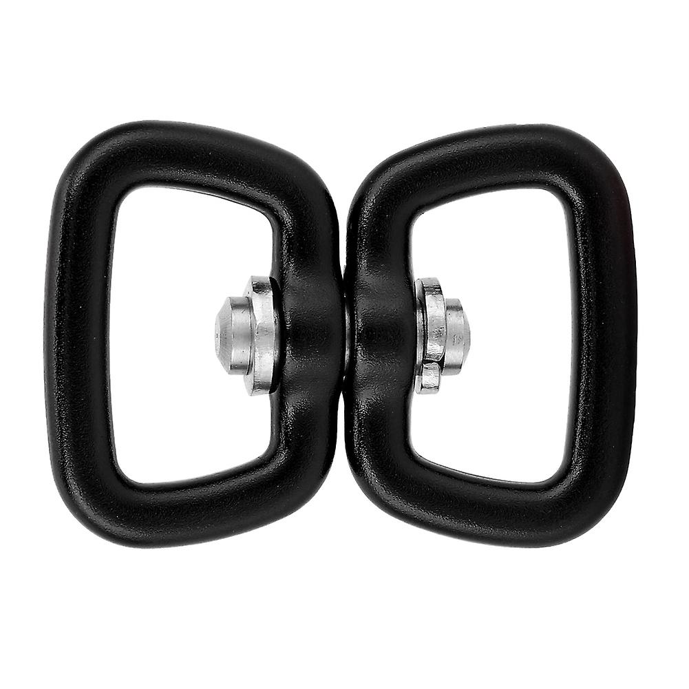 Outdoor Aluminum Alloy Key Ring Connection Rotary Swivel Buckle Adapter Black