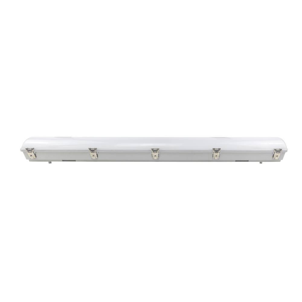 Spitzer 4 ft.120-Watt Equivalent Integrated LED Vap or Grey Strip Light Fixture 203801