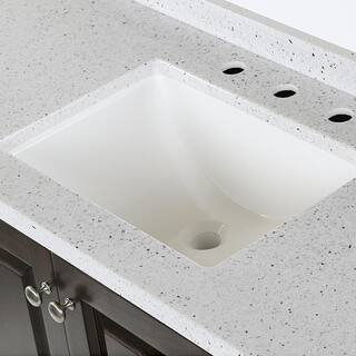 Glacier Bay Northwood 49 in. W x 19 in. D Vanity in Dusk with Solid Surface Technology Vanity Top in Silver Ash with White Sink NW48P2-DK