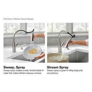 KOHLER Avi Single-Handle Pull Out Sprayer Kitchen Faucet in Vibrant Stainless K-R27141-SD-VS