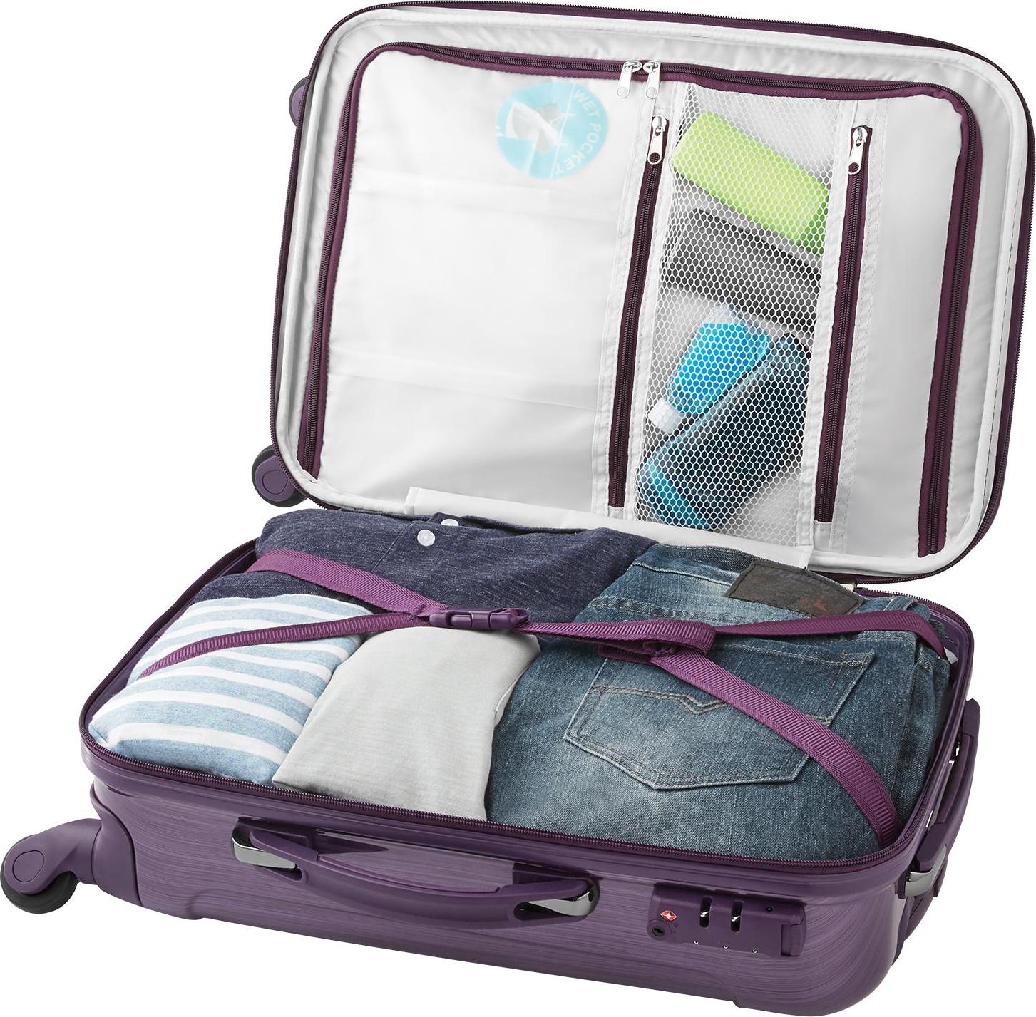 Protege 28 Briarleigh Rolling Upright Checked Luggage Purple