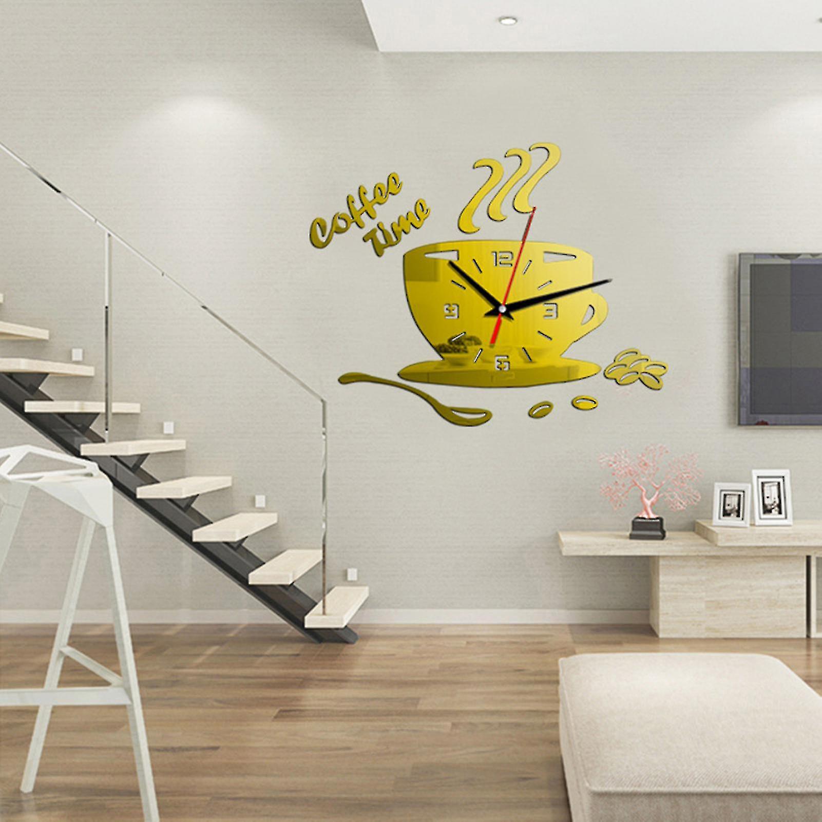 Diy Digital Mirror Wall Clock With Accurate Quartz Movement Suitable For Home Dining Room