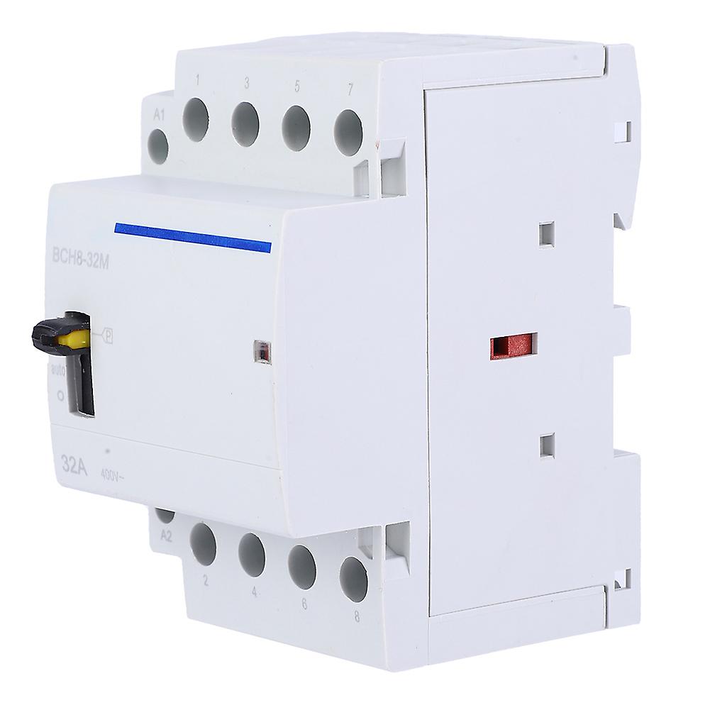 Bch8-32m Household Ac Contactor 24v 32a 4p Din Rail Contactor With Manual Control Switch4nc