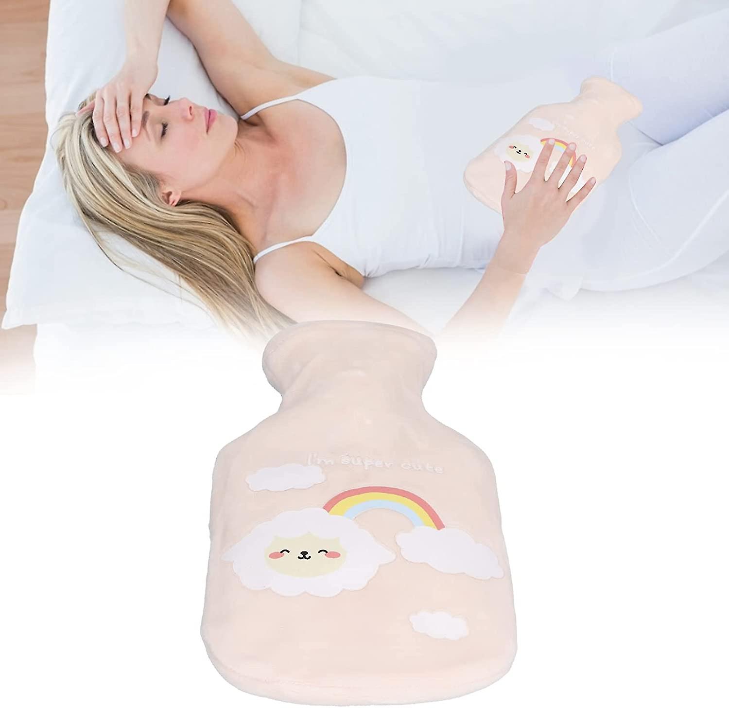 Hot Water Bottle， Natural Rubber Hot Water Sack Good Sealing Performance Easy Operation 350ml Capacity For Home