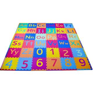 KC CUBS Multicolor 12 in. x 12 in. EVA Foam Exercise Children's Interlocking ABC Alphabet Puzzle Play Floor Mat (36 sq. ft.) EVA003