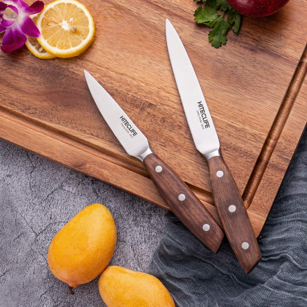 14 Pieces High Carbon Stainless Steel Knife Set with Block