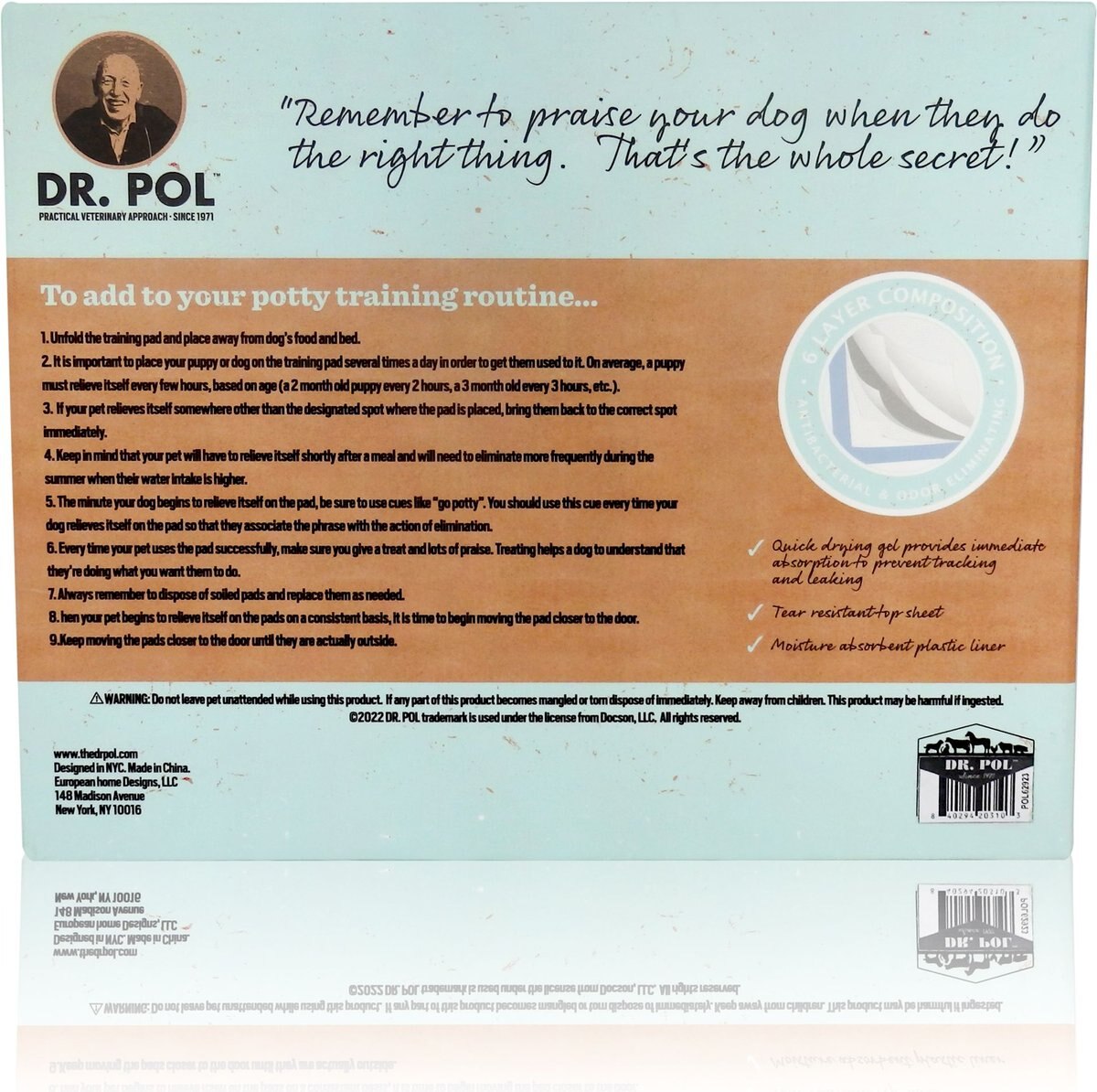 Dr. Pol 22x22-in Dog Training Pad， 100 count