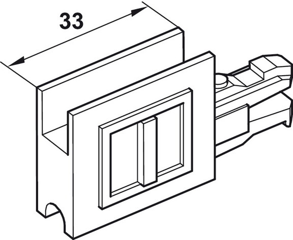 Hafele 416.13.932 Dust Strip  Vertical for Bypassi...